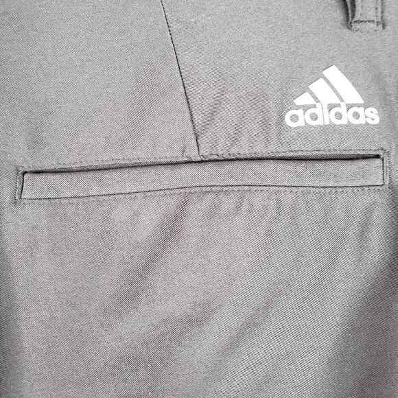 Adidas Golf Pants Chino Straight Leg Flat Front Mens Size 30x32 Black - Picture 6 of 11